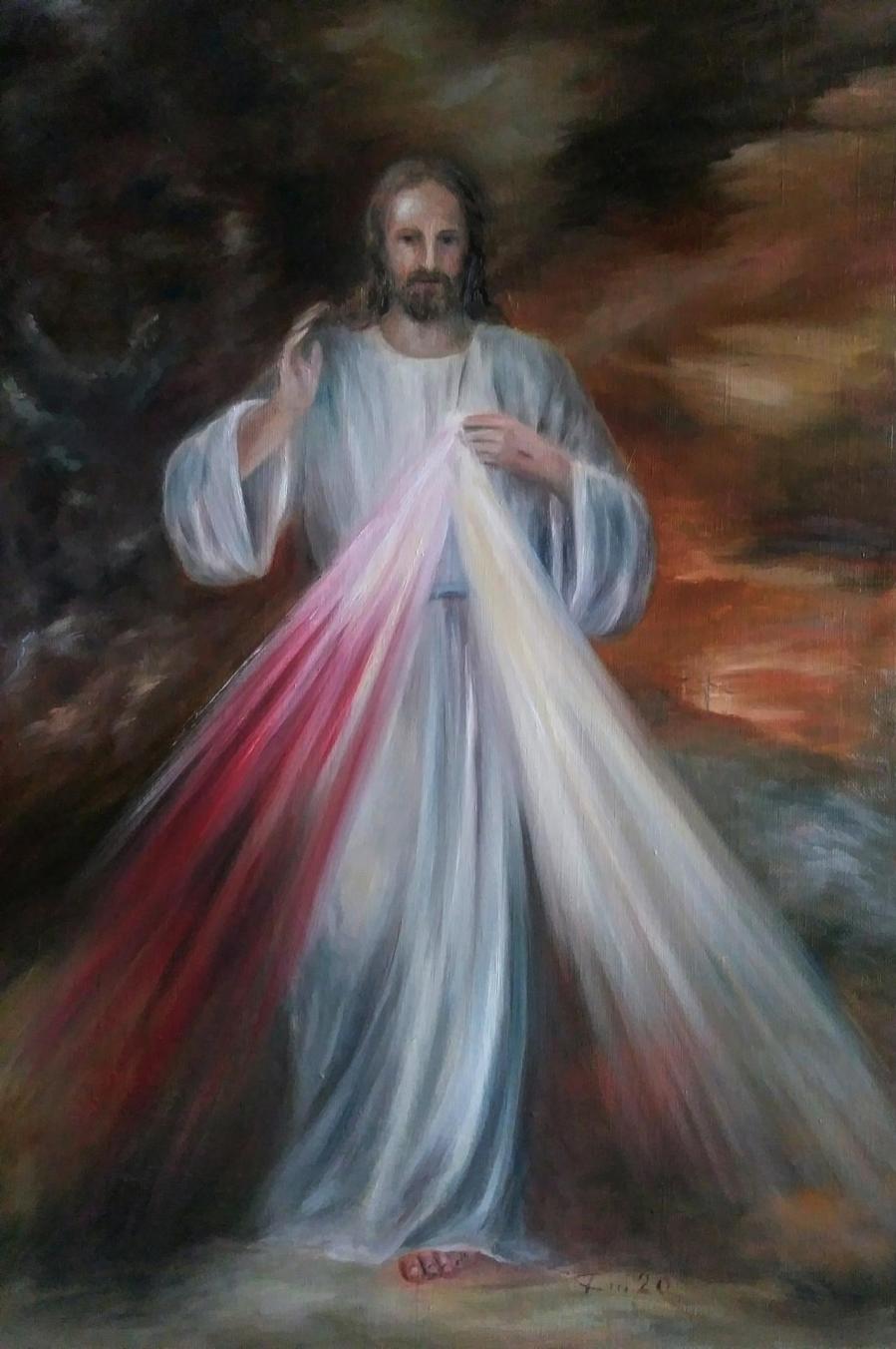 Divine miséricorde, tableau de Jésus miséricordieux