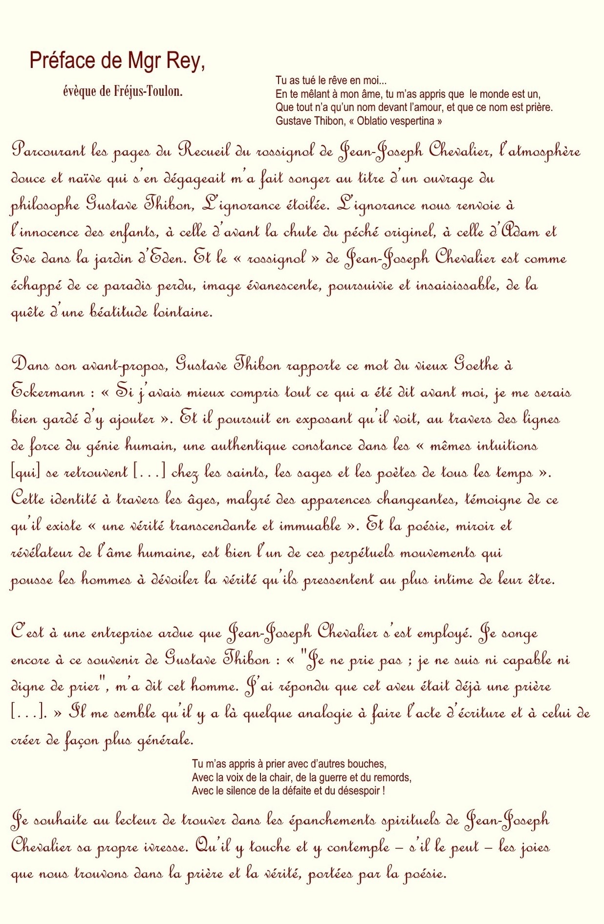 Recueil du rossignol poeme et sanguine de jean joseph chevalier 1