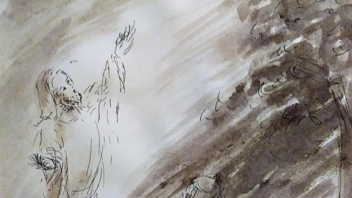 11 avril 2018 evangile du jour illustre par un dessin au lavis de jean joseph chevalier image
