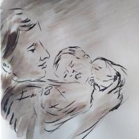 11 Mai 2018, évangile du jour illustré par un dessin au lavis