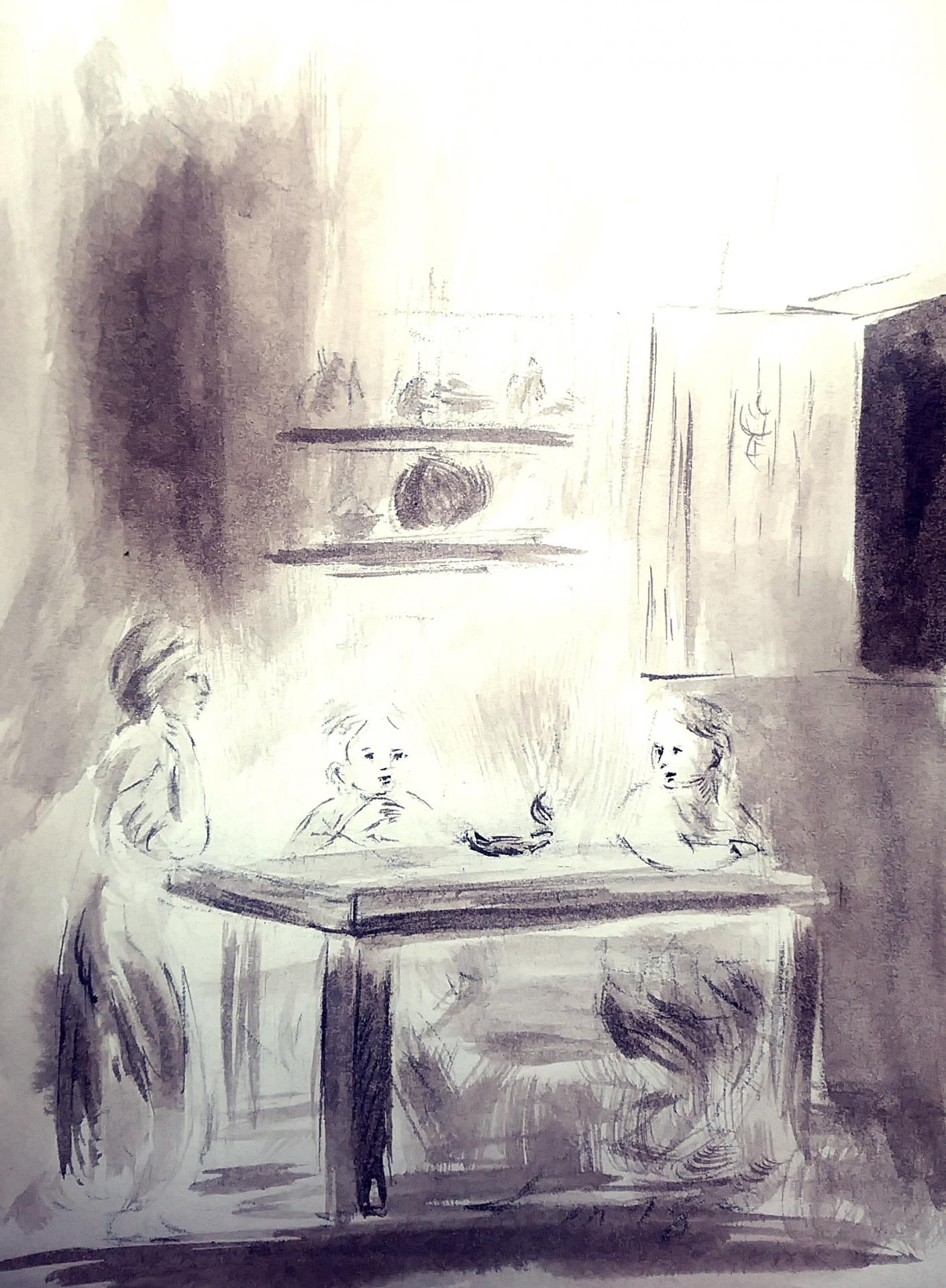 12 juin 2018 evangile du jour illustre par un dessin au lavis de jean joseph chevalier