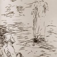 14 Avril 2018, évangile du jour illustré par un dessin au lavis