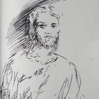 16 Avril 2018, évangile du jour illustré par un dessin au lavis