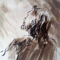 16 Mai 2018, évangile du jour illustré par un dessin au lavis