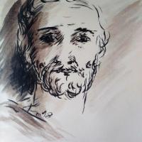 18 Mai 2018, évangile du jour illustré par un dessin au lavis