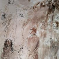 19 Janvier 2018, évangile du jour illustré par un dessin au lavis