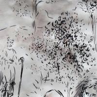 19 Mai 2018, évangile du jour illustré par un dessin au lavis