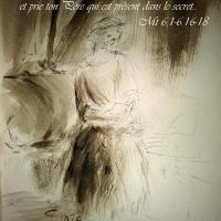 20 Juin 2018, évangile du jour illustré par un dessin au lavis