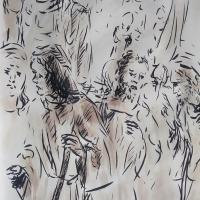 21 Avril 2018, évangile du jour illustré par un dessin au lavis