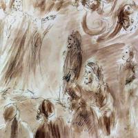 22 Janvier 2018, évangile du jour illustré par un dessin au lavis