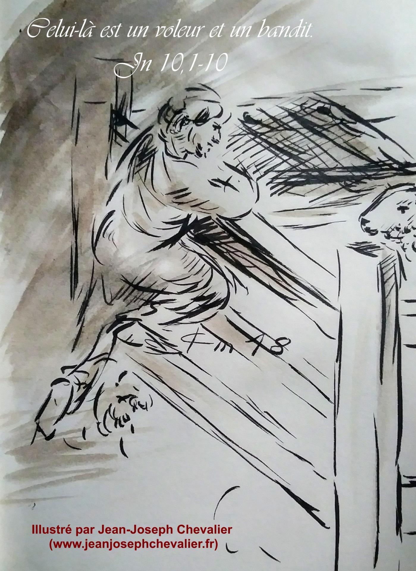 23 avril 2018 evangile du jour illustre par un dessin au lavis de jean joseph chevalier image