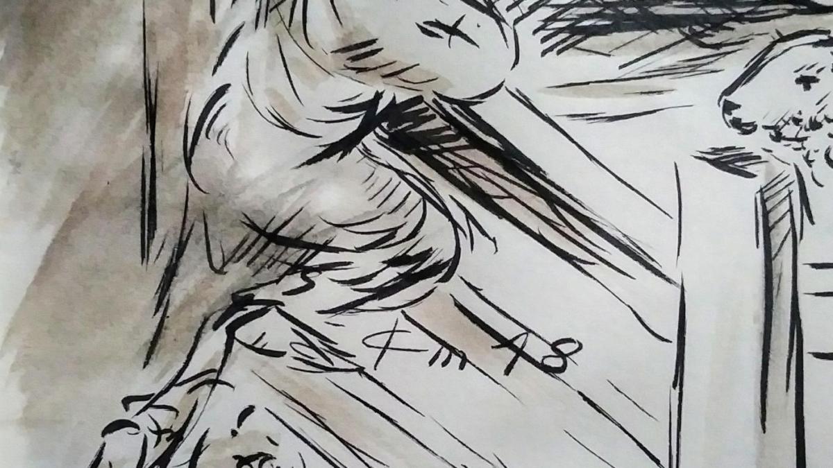 23 avril 2018 evangile du jour illustre par un dessin au lavis de jean joseph chevalier image