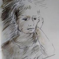 23 février 2018, évangile du jour illustré par un dessin au lavis