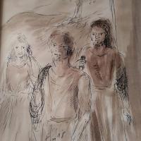 23 Janvier 2018, évangile du jour illustré par un dessin au lavis