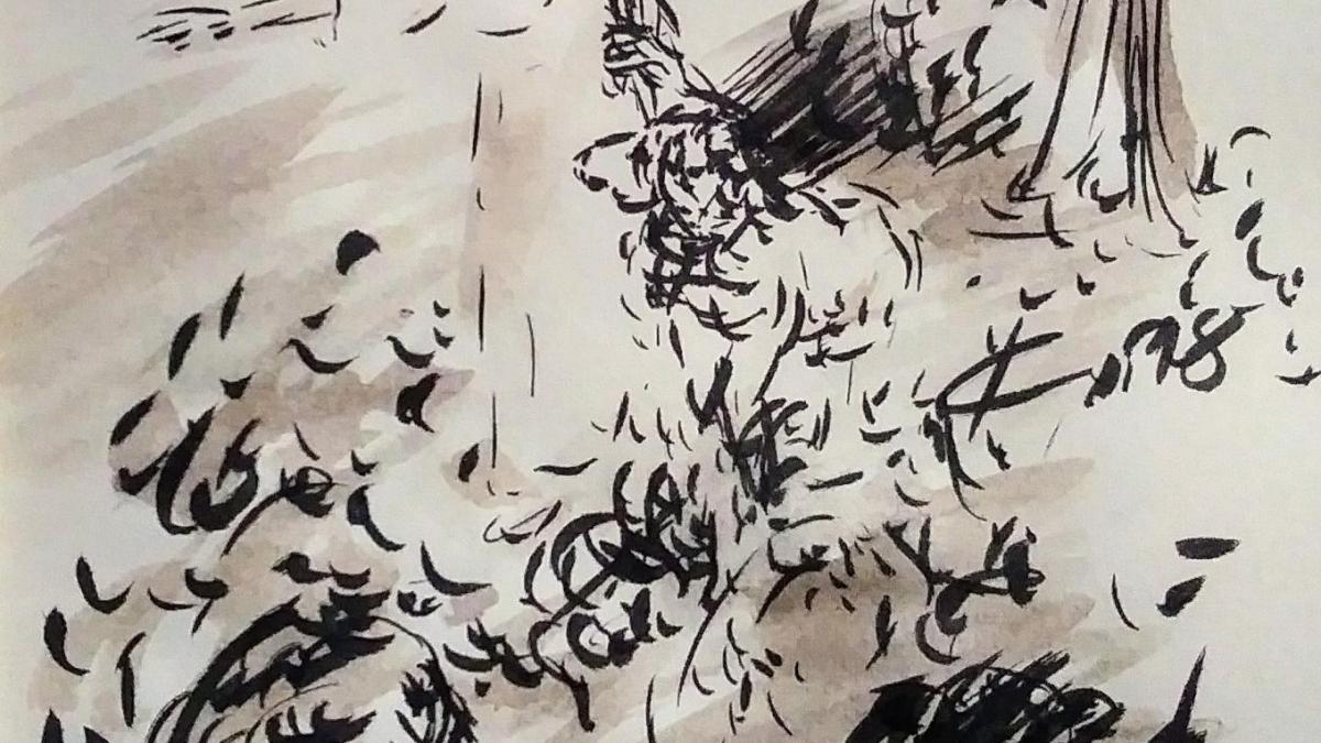 24 avril 2018 evangile du jour illustre par un dessin au lavis de jean joseph chevalier