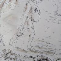 24 Janvier 2018, évangile du jour illustré par un dessin au lavis