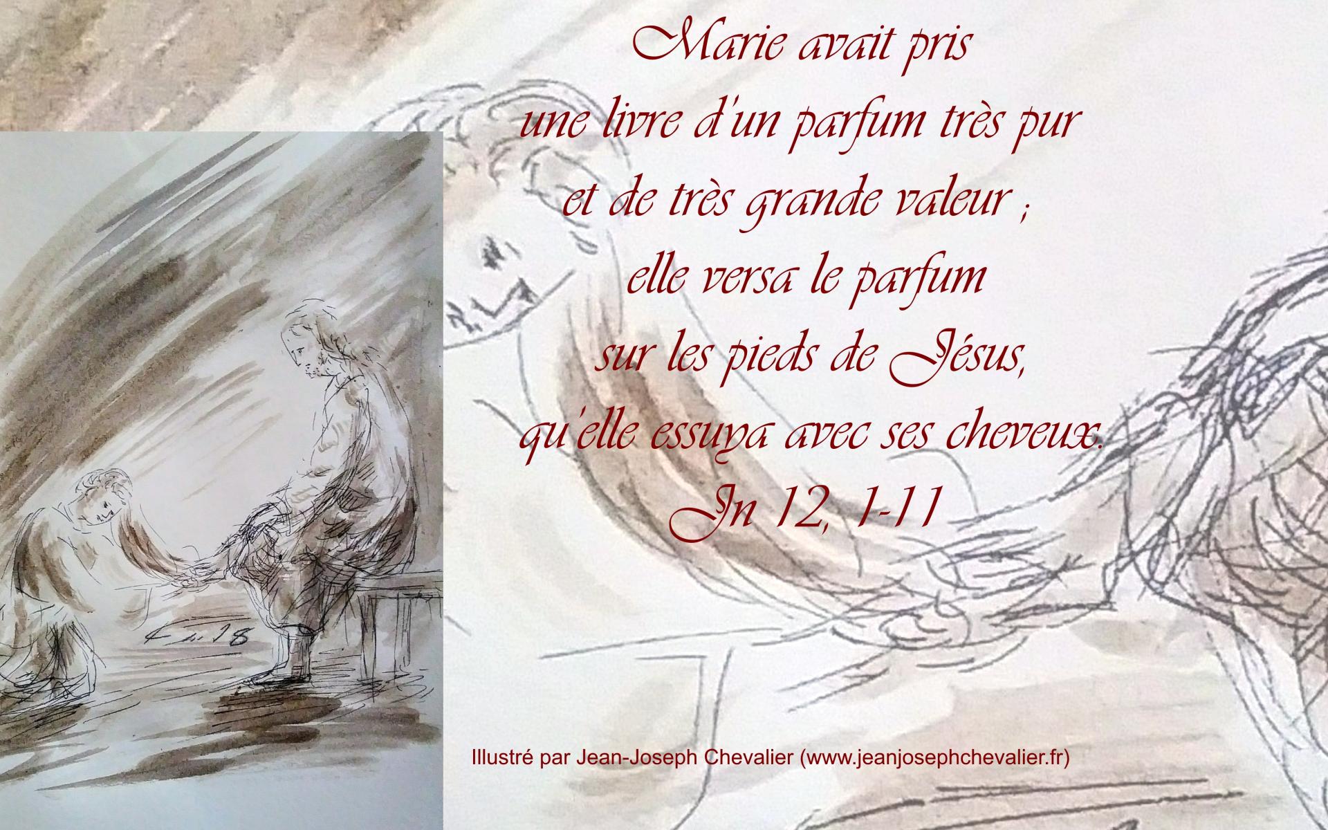 26 mars 2018 evangile du jour illustre par un dessin au lavis de jean joseph chevalier image