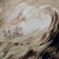 27 Janvier 2018, évangile du jour illustré par un dessin au lavis