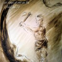 27 Juin 2018, évangile du jour illustré par un dessin au lavis