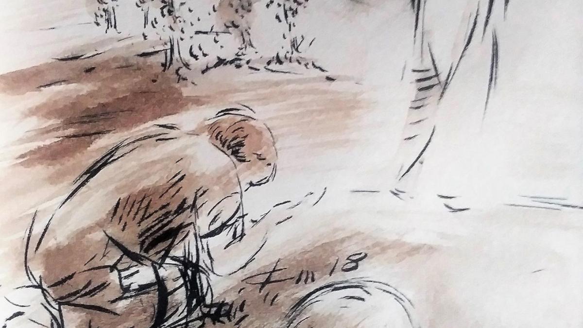 27 mai 2018 evangile du jour illustre par un dessin au lavis de jean joseph chevalier