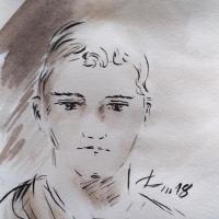 28 Mai 2018, évangile du jour illustré par un dessin au lavis