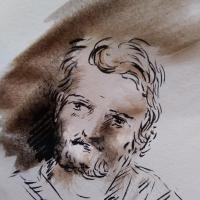 29 Mai 2018, évangile du jour illustré par un dessin au lavis
