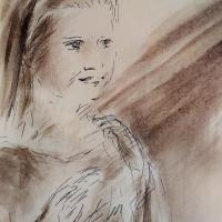 3 Avril 2018, évangile du jour illustré par un dessin au lavis