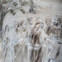 30 Janvier 2018, évangile du jour illustré par un dessin au lavis