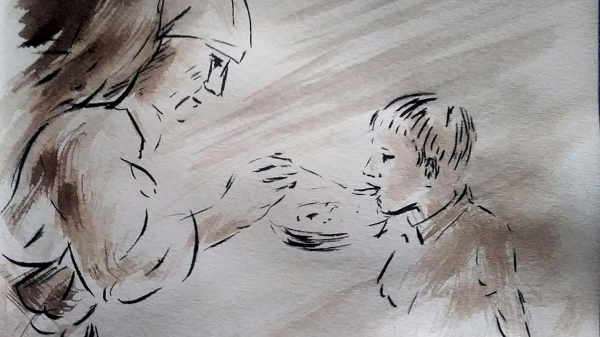30 mai 2018 evangile du jour illustre par un dessin au lavis de jean joseph chevalier