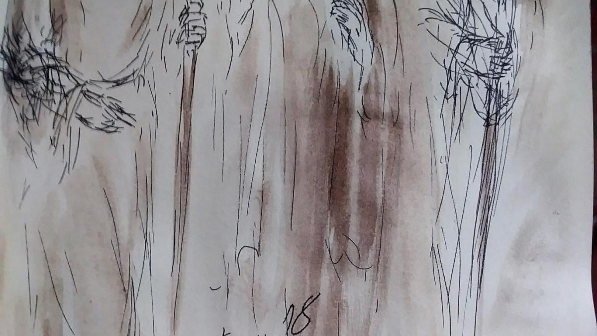 4 avril 2018 evangile du jour illustre par un dessin au lavis de jean joseph chevalier