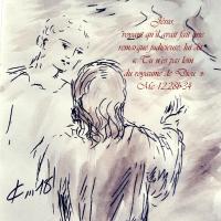 7 Juin 2018, évangile du jour illustré par un dessin au lavis