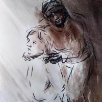 7 Mai 2018, évangile du jour illustré par un dessin au lavis