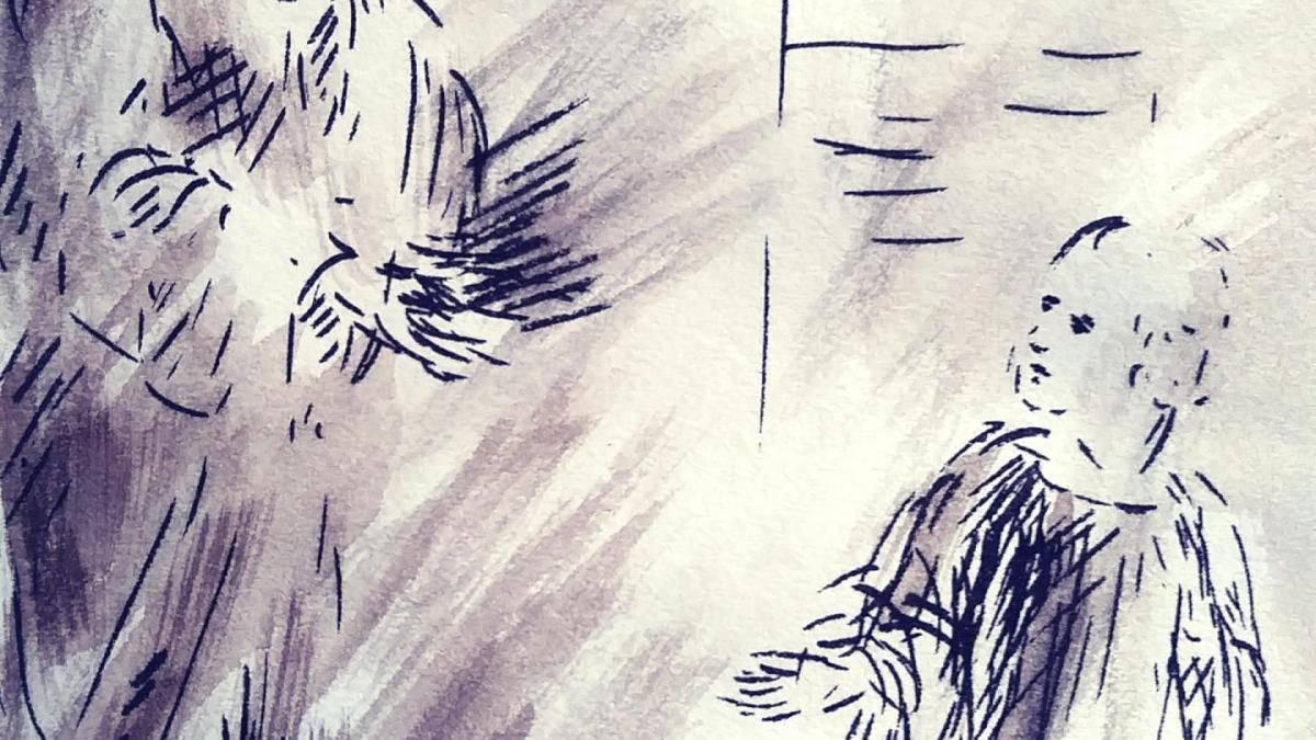 9 juin 2018 evangile du jour illustre par un dessin au lavis de jean joseph chevalier