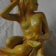 Baigneuse en terre patinee 30cm 22