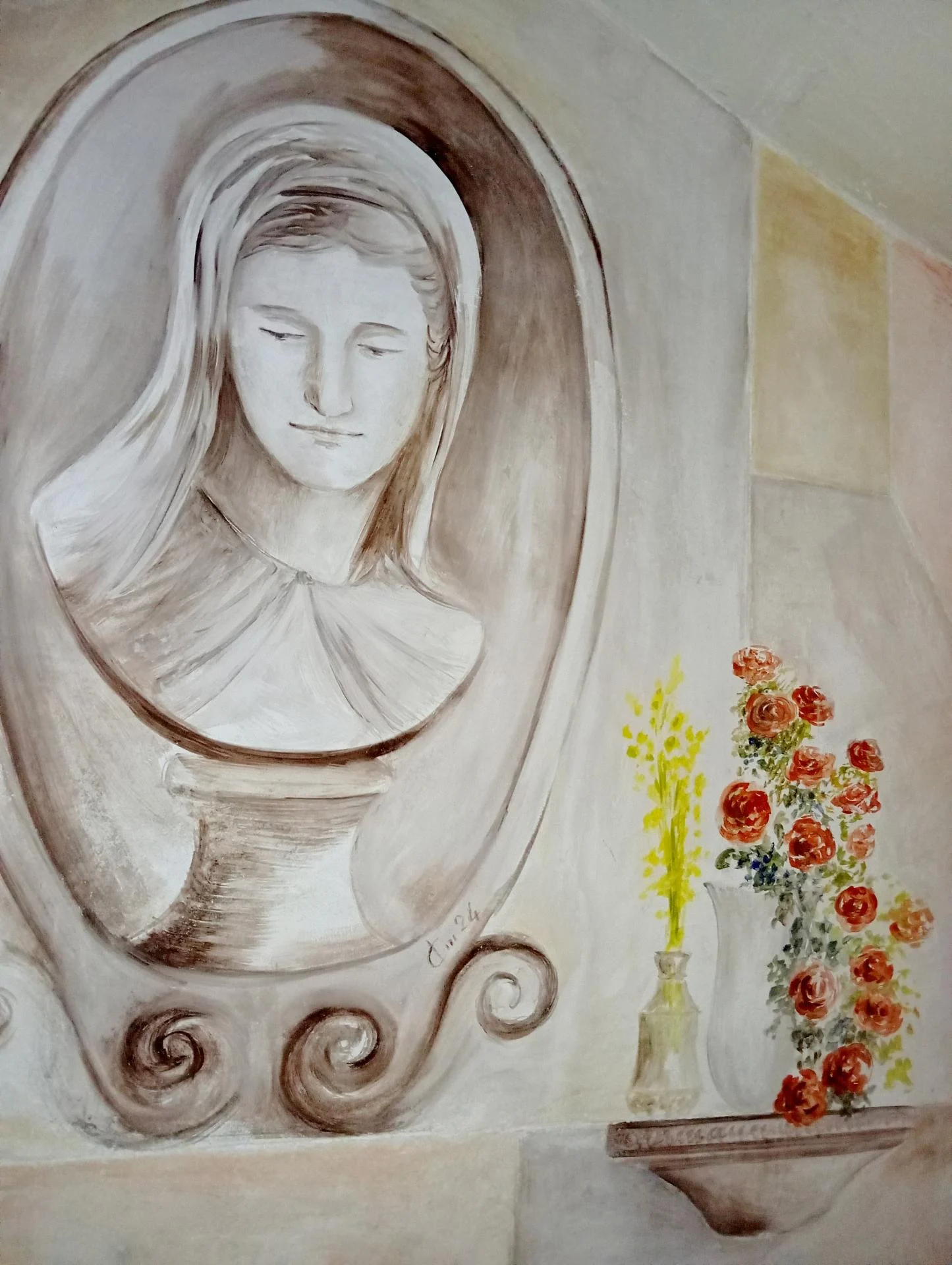 Décor Buste et Bouquet