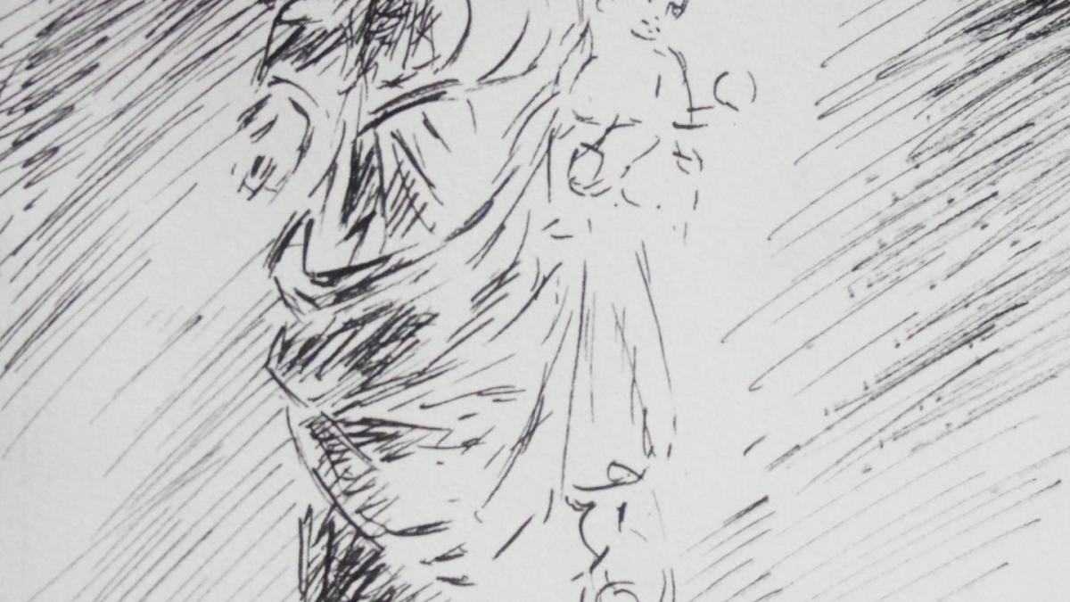 Dessin a la plume de jean joseph chevalier 46