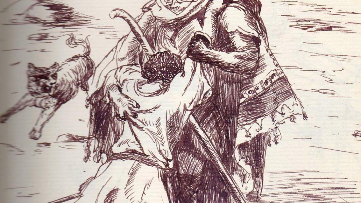 Dessin a la plume de jean joseph chevalier 49