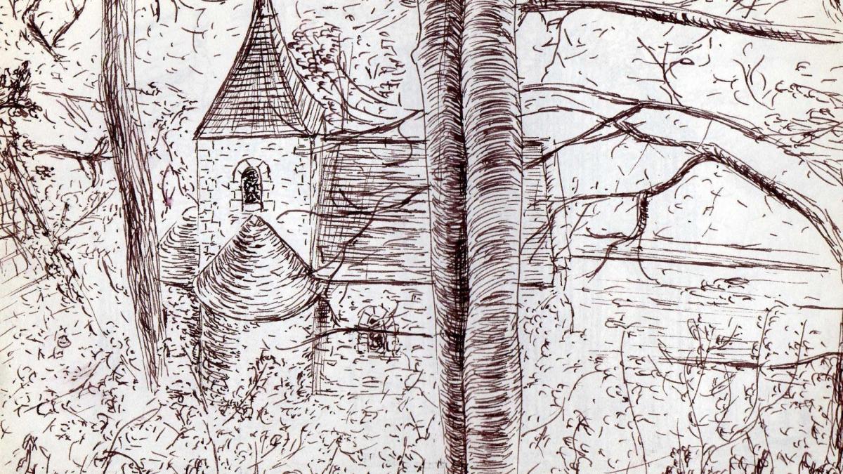 Dessin a la plume de jean joseph chevalier 57