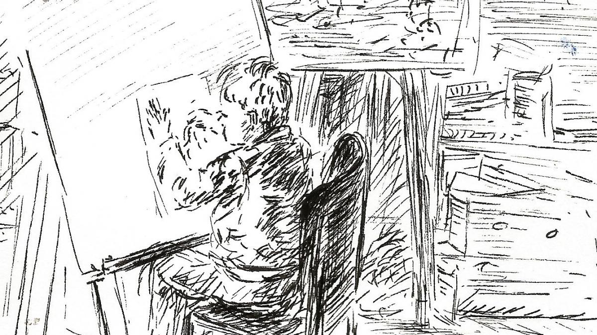 Dessin a la plume de jean joseph chevalier 6