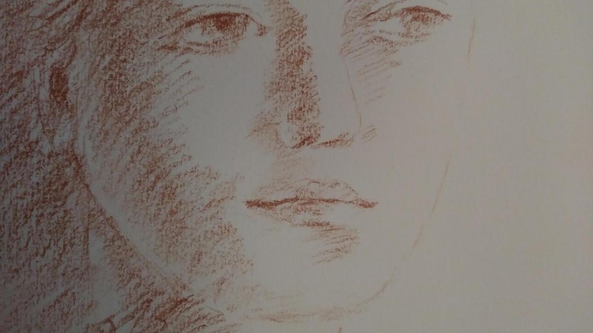 Dessin a la sanguine de jean joseph chevalier 16
