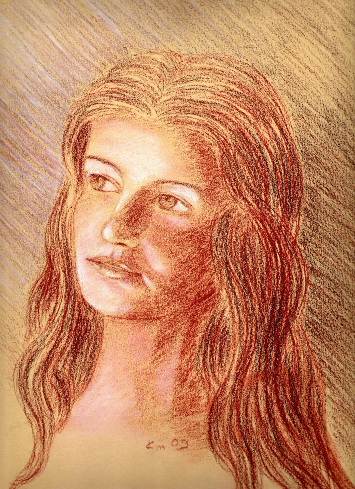 Dessin a la sanguine de jean joseph chevalier 21