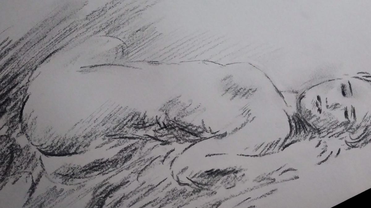Dessin au fusain de jean joseph chevalier 23