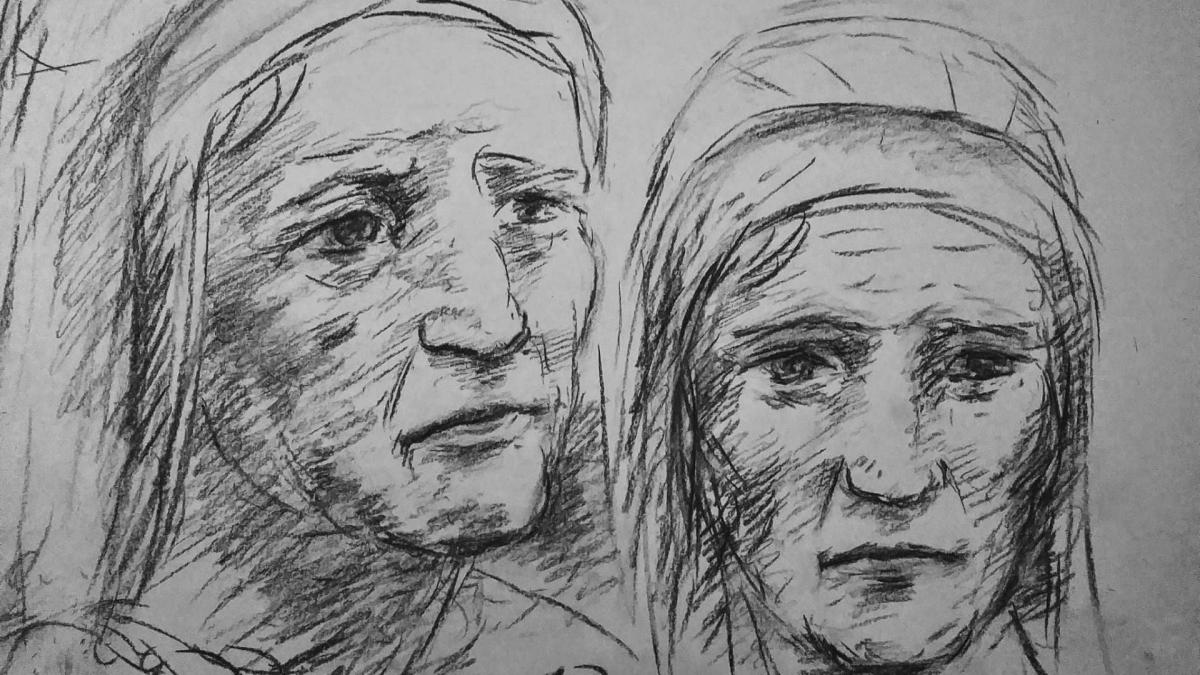 Dessin au fusain de jean joseph chevalier 34