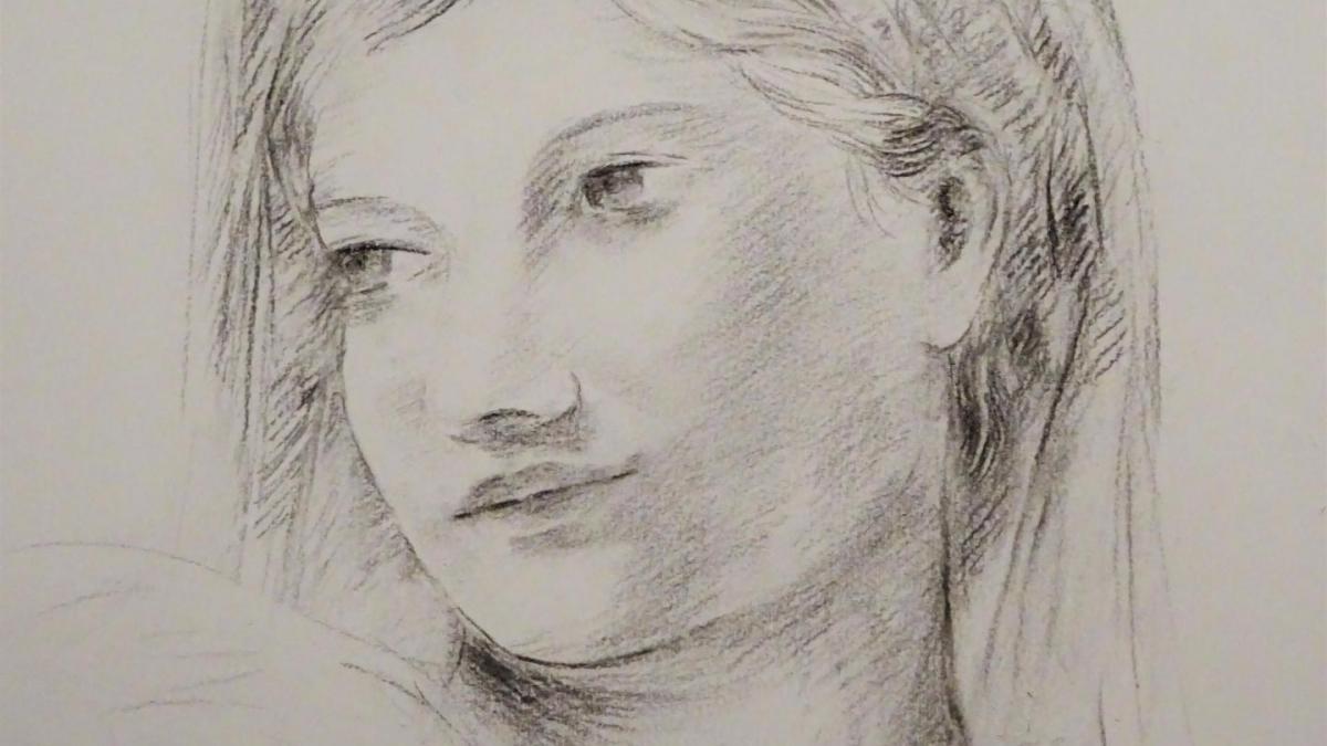 Dessin au fusain de jean joseph chevalier 40