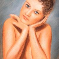 Dessin au pastel sec, nu artistique 2