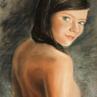 Dessin au pastel sec, nu artistique 3