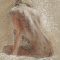 Dessin au pastel sec, nu artistique 5