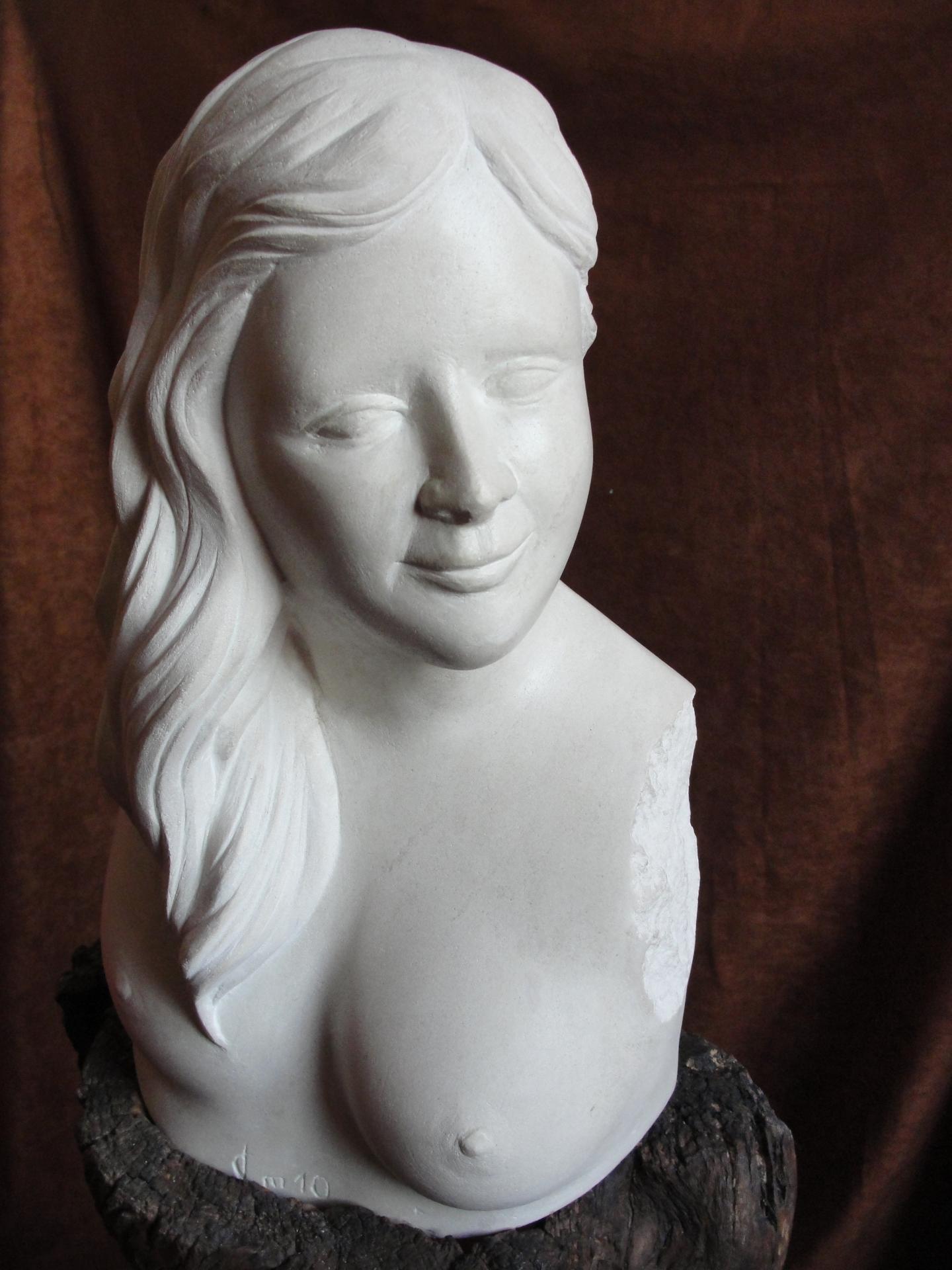 Eve buste en pierre 50cm 9