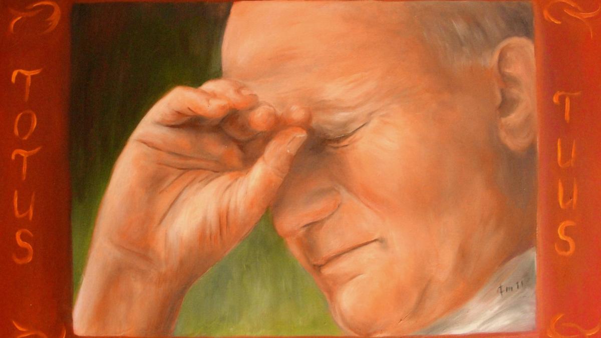 Jean paul ii peinture d art sacre de jean joseph chevalier