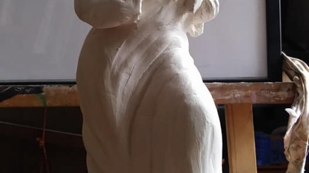 Notre dame de l etoile modelage statuette en terre cuite de jean joseph chevalier 2